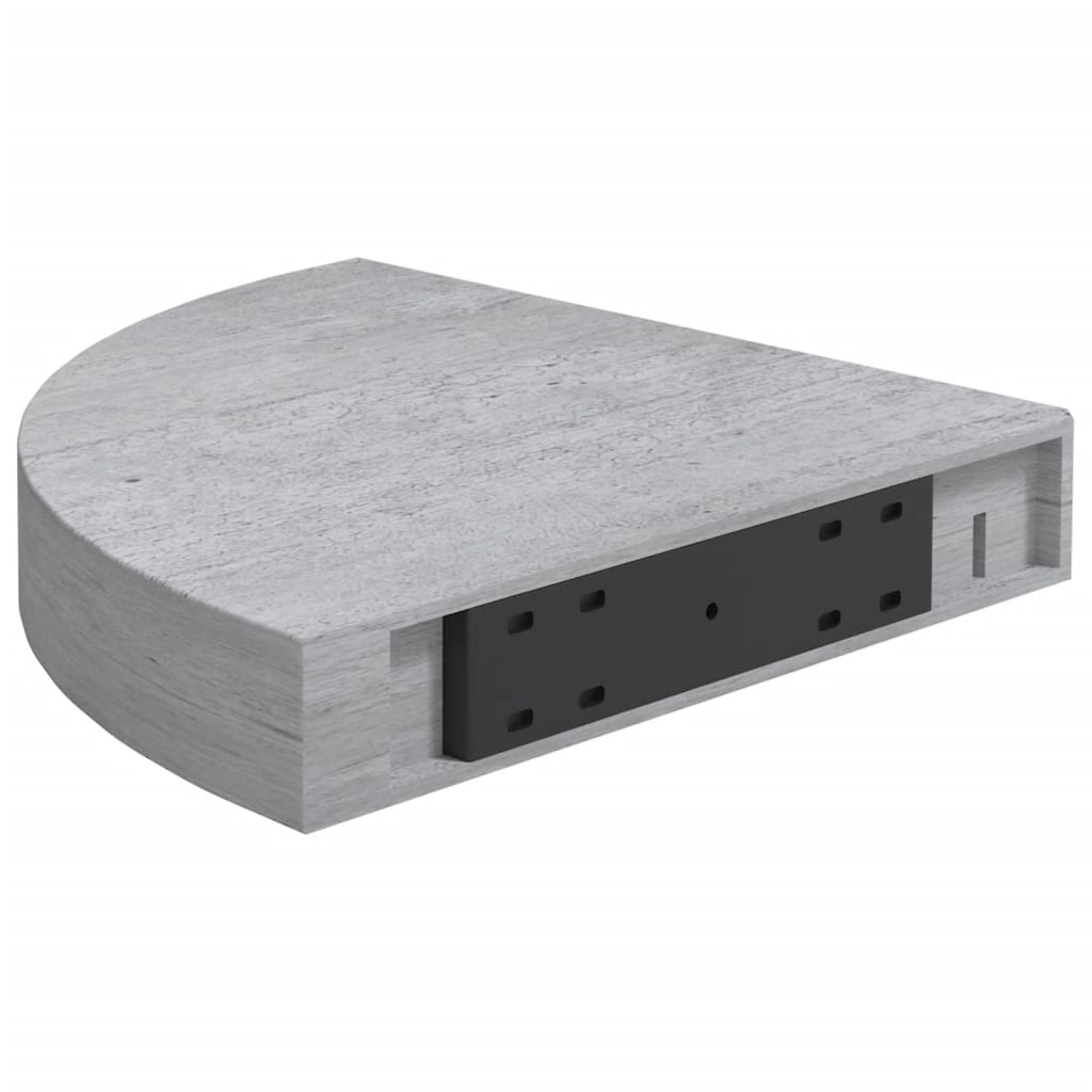 2 db betonszürke mdf fali sarokpolc 25 x 25 x 3,8 cm 2 db betonszürke mdf fali sarokpolc 25 x 25 x 3,8 cm