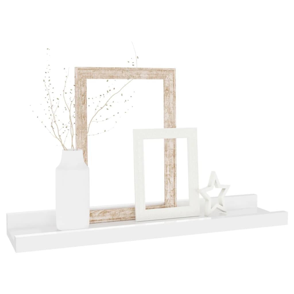 2 db magasfényű fehér fali polc 40 x 9 x 3 cm 2 db magasfényű fehér fali polc 40 x 9 x 3 cm