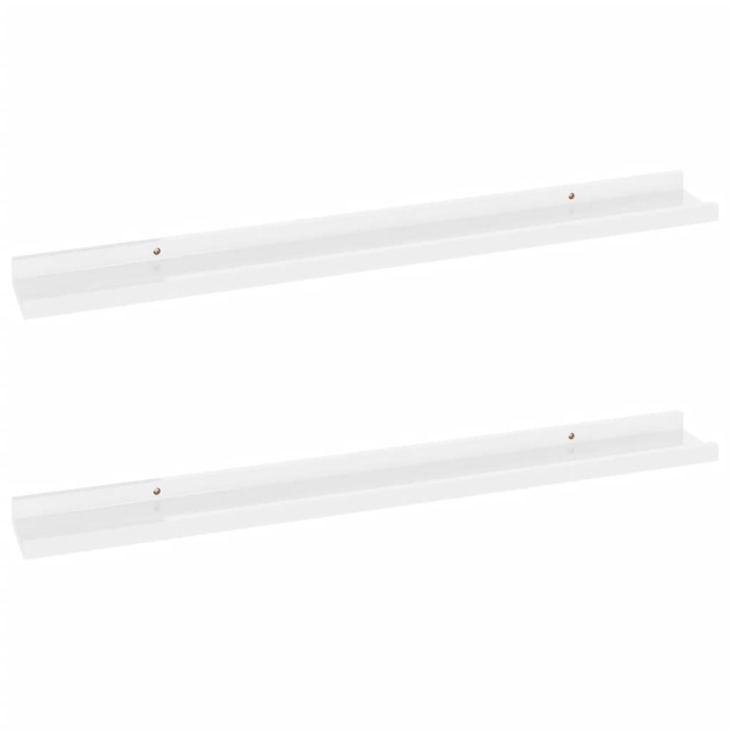 2 db magasfényű fehér fali polc 80 x 9 x 3 cm 2 db magasfényű fehér fali polc 80 x 9 x 3 cm