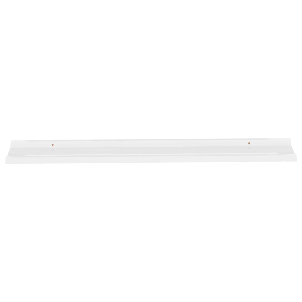 2 db magasfényű fehér fali polc 115 x 9 x 3 cm 2 db magasfényű fehér fali polc 115 x 9 x 3 cm