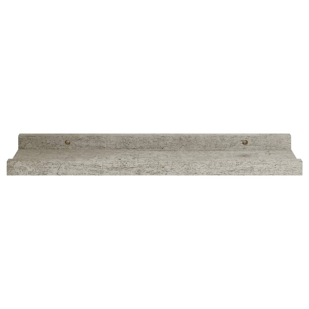 2 db betonszürke fali polc 40 x 9 x 3 cm