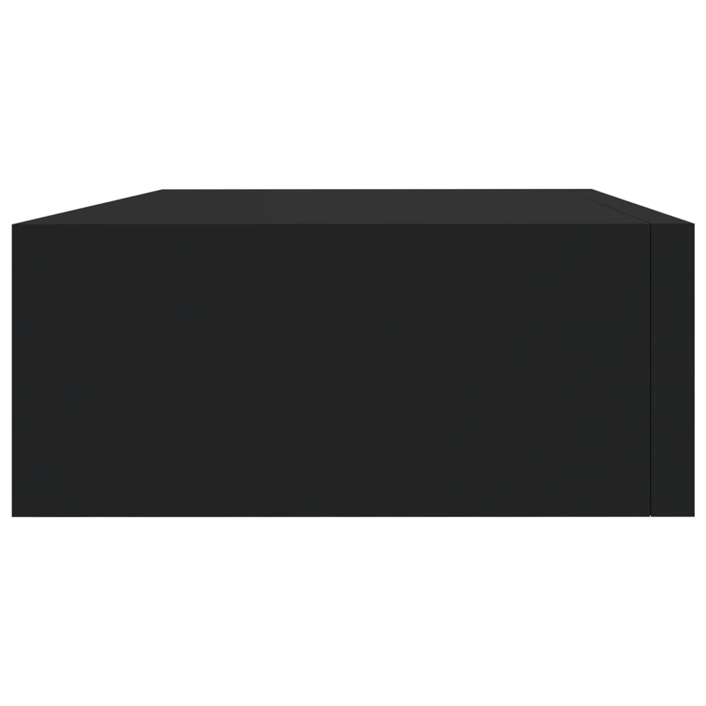 2 db fekete falra szerelhető fiókos polc 40 x 23,5 x 10 cm
