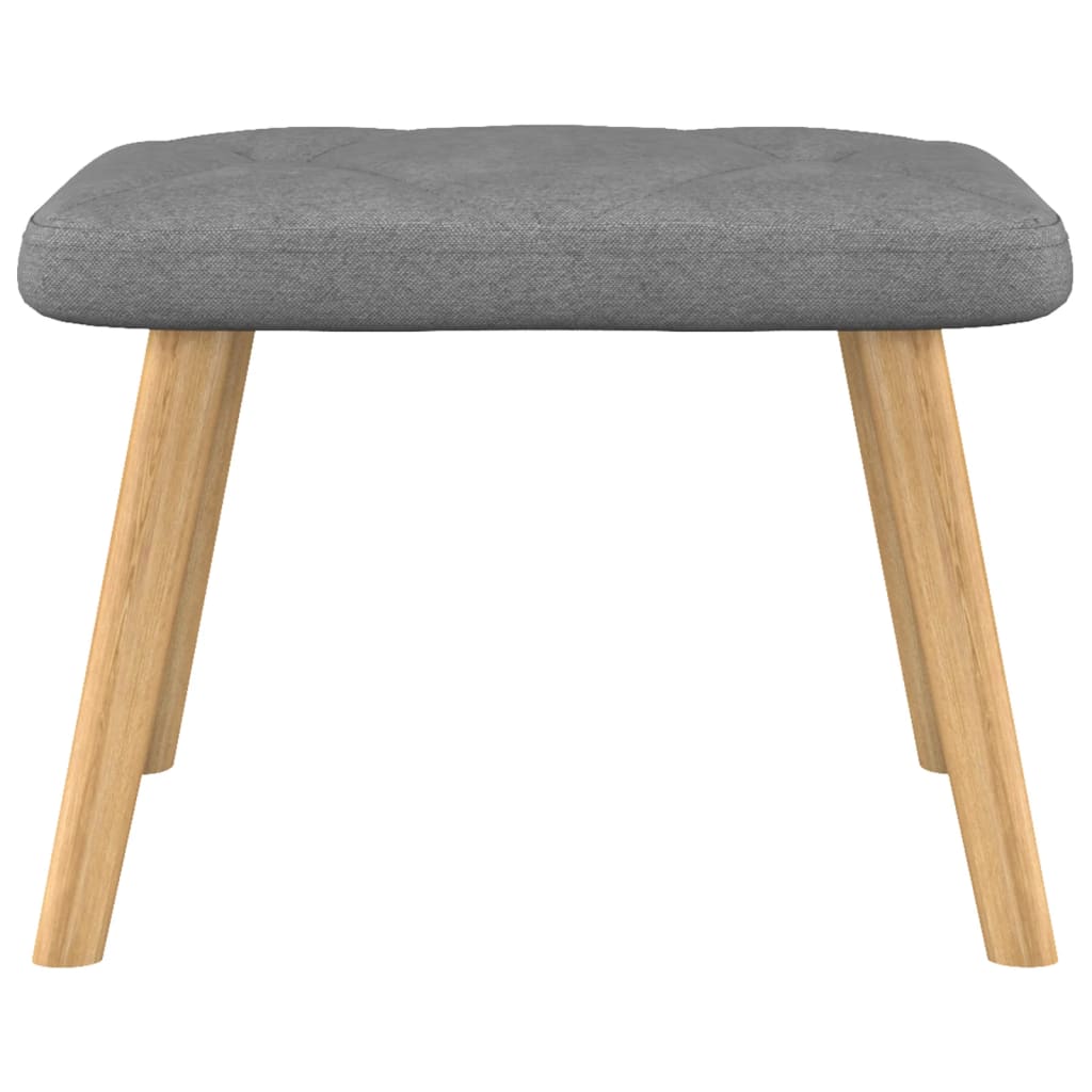 Sötétszürke szövet pihenőfotel lábtartóval 62 x 68,5 x 96 cm