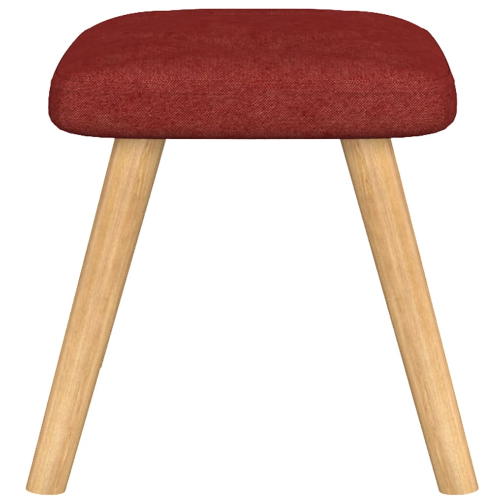 Bordó szövet pihenőfotel lábtartóval 62 x 68,5 x 96 cm