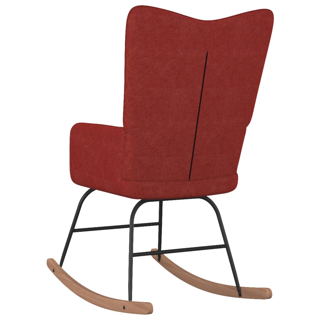 Bordó szövet hintaszék lábtartóval