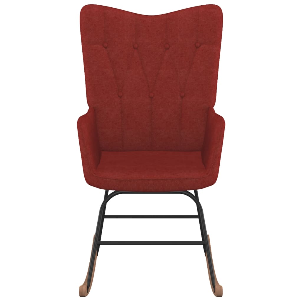 Bordó szövet hintaszék lábtartóval