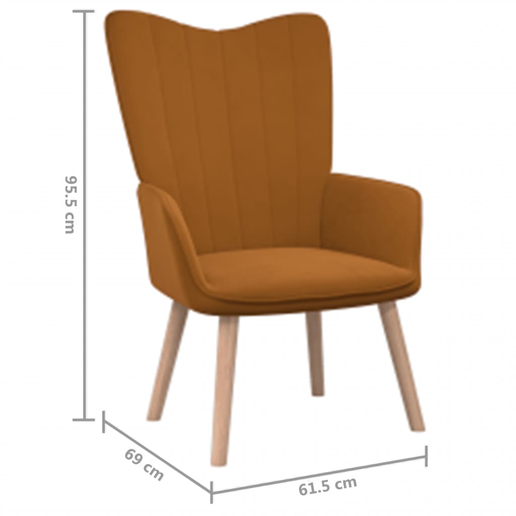 Barna bársony pihenőszék