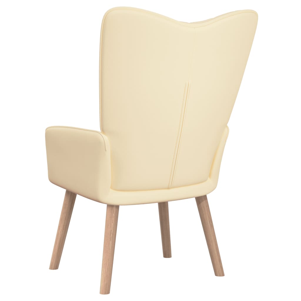 Krémfehér bársony pihenőszék