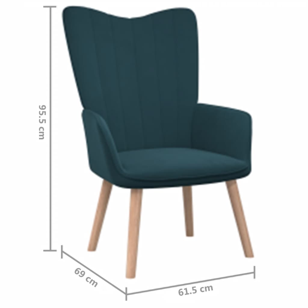 Kék bársony pihenőszék