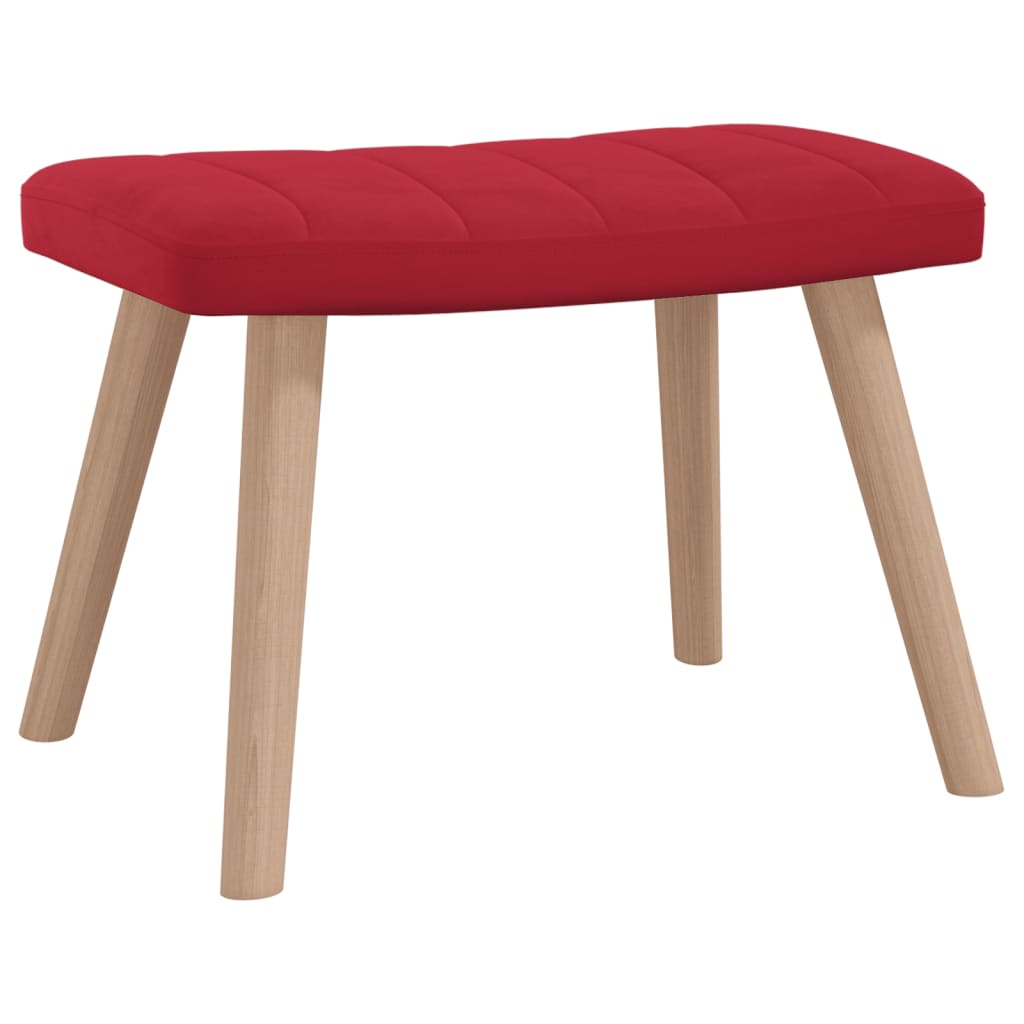 Bordó bársony pihenőszék lábtartóval