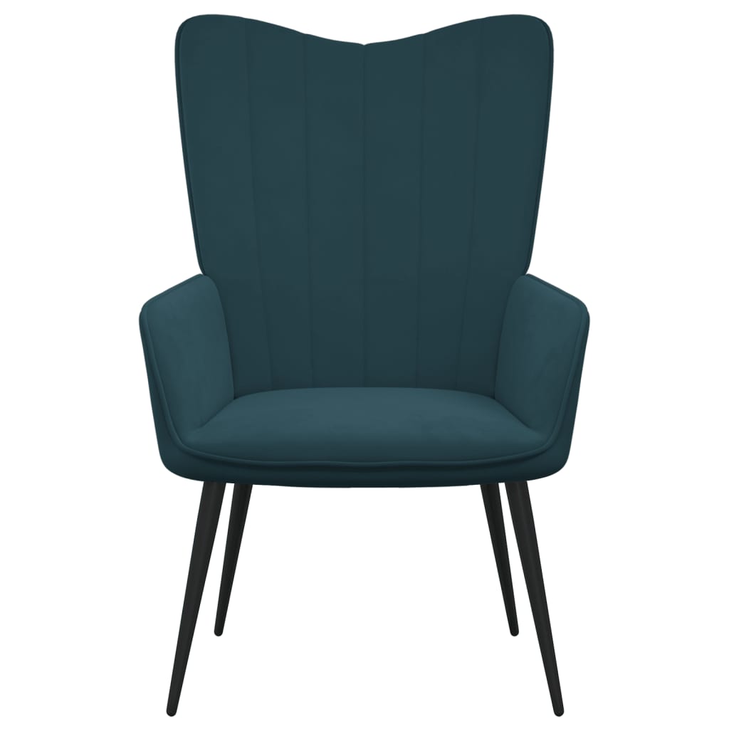 Kék bársony pihenőszék