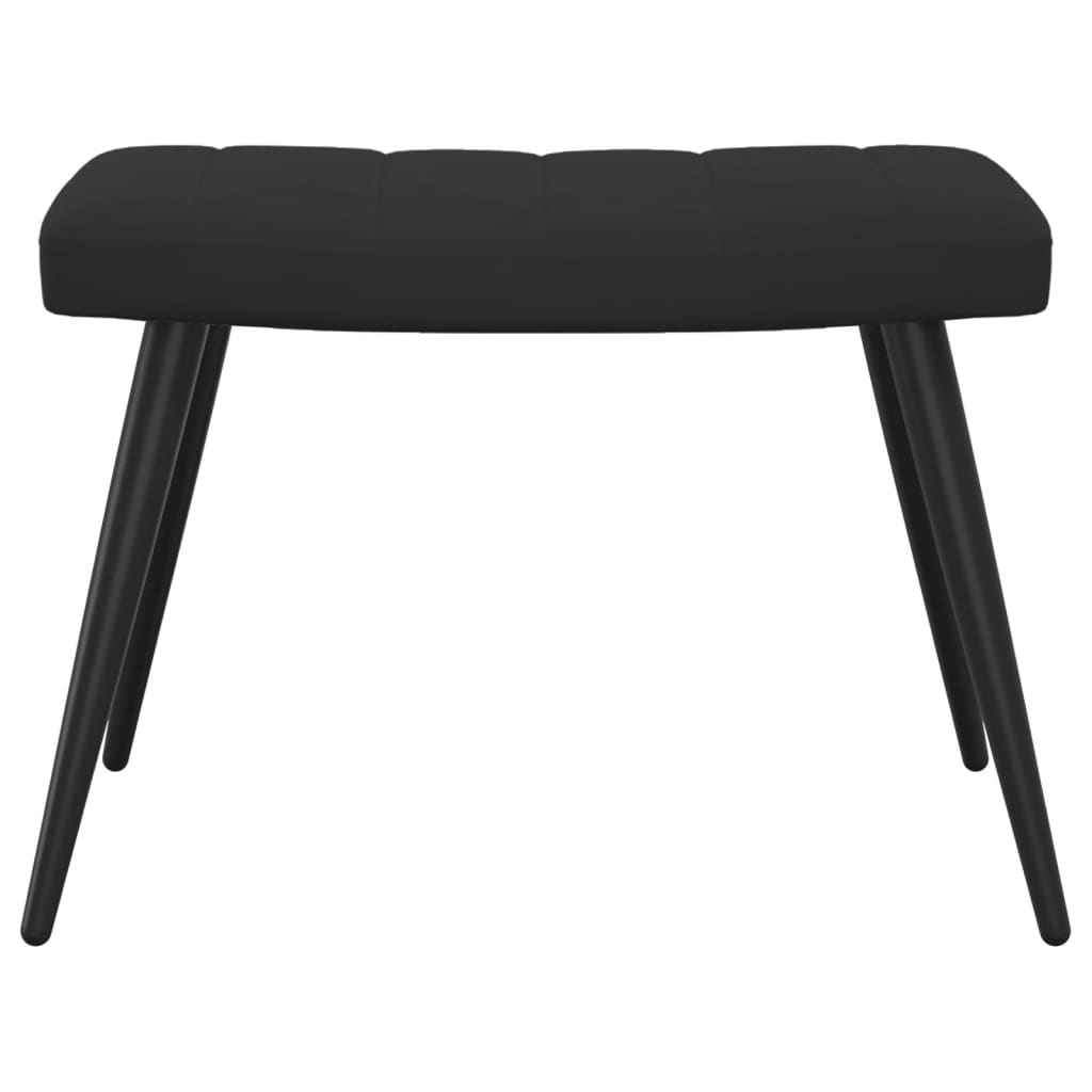 Fekete bársony pihenőszék lábtartóval