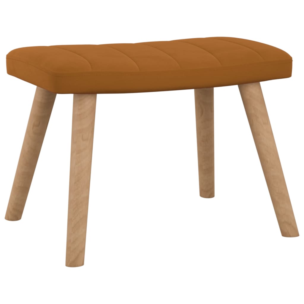 Barna bársony hintaszék lábtartóval