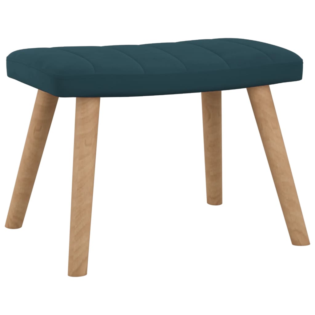 Kék bársony hintaszék lábtartóval