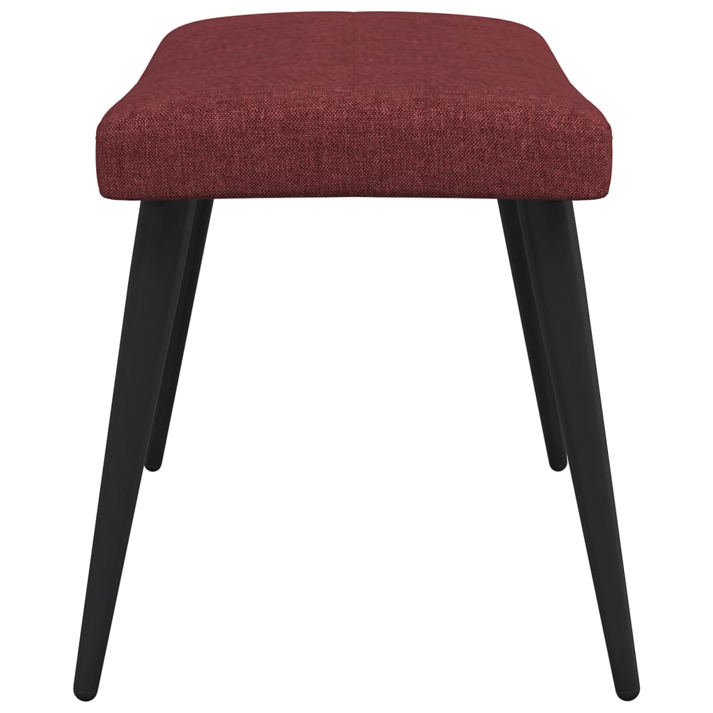 Bordó szövet pihenőfotel lábtartóval 62 x 68,5 x 96 cm