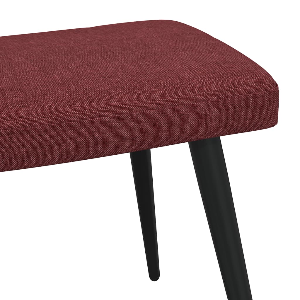 Bordó szövet pihenőfotel lábtartóval 62 x 68,5 x 96 cm