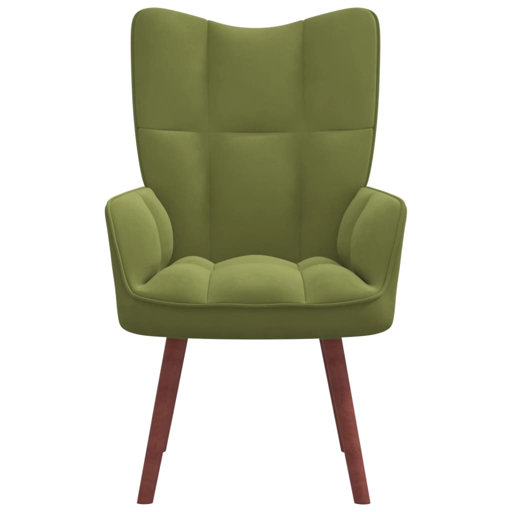 Világoszöld bársony pihenőszék