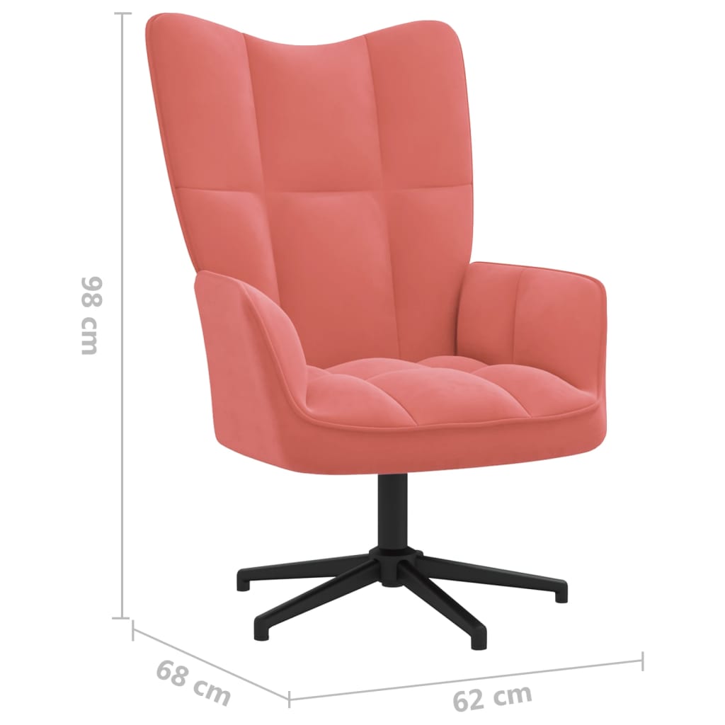 Rózsaszín bársony pihenőszék