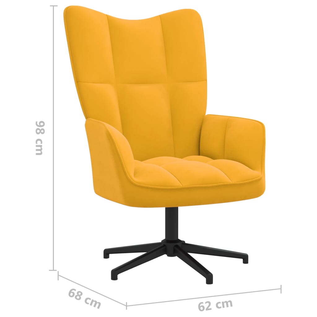 Mustársárga bársony pihenőszék