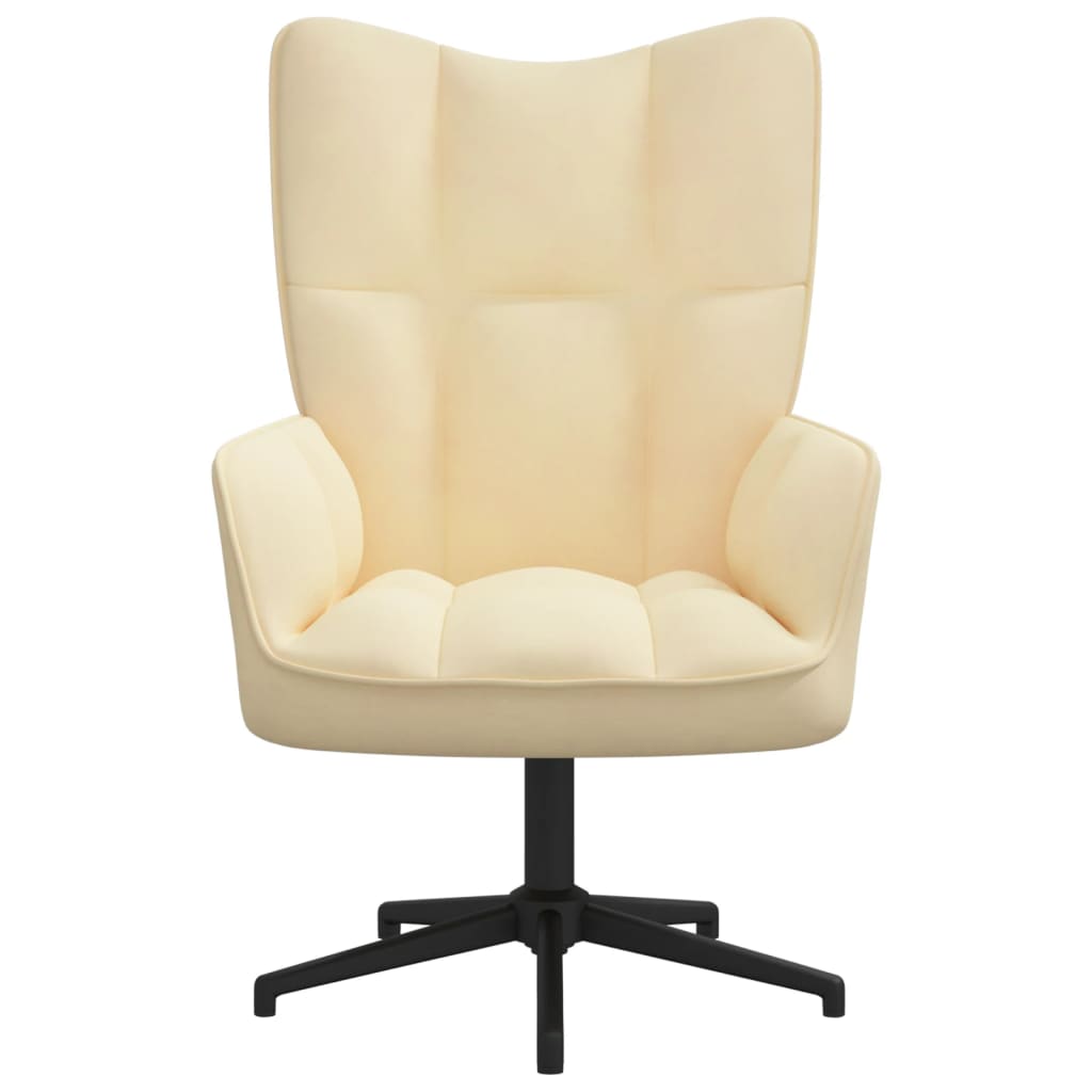 Krémfehér bársony pihenőszék