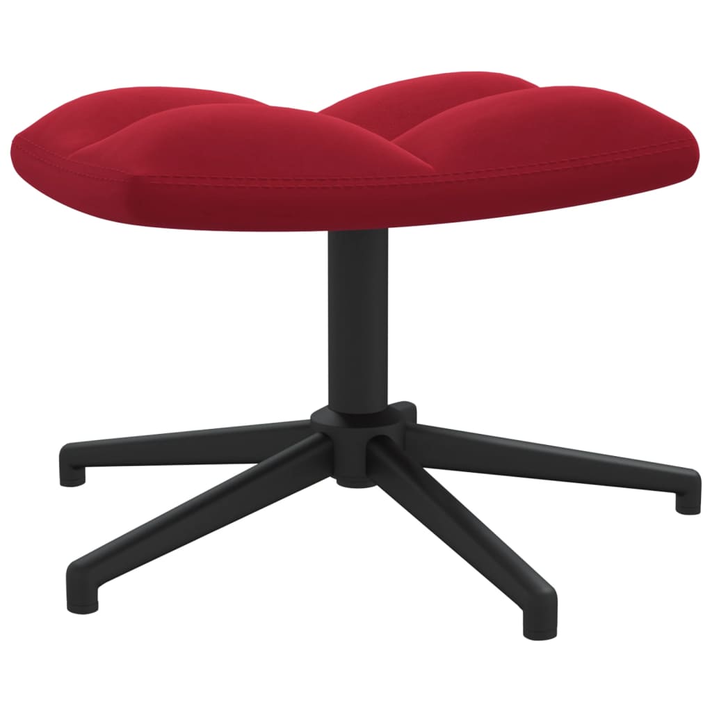 Bordó bársony pihenőszék lábtartóval