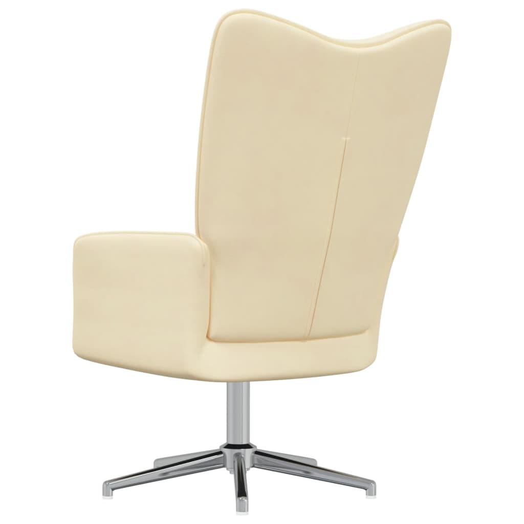 Krémfehér bársony pihenőszék