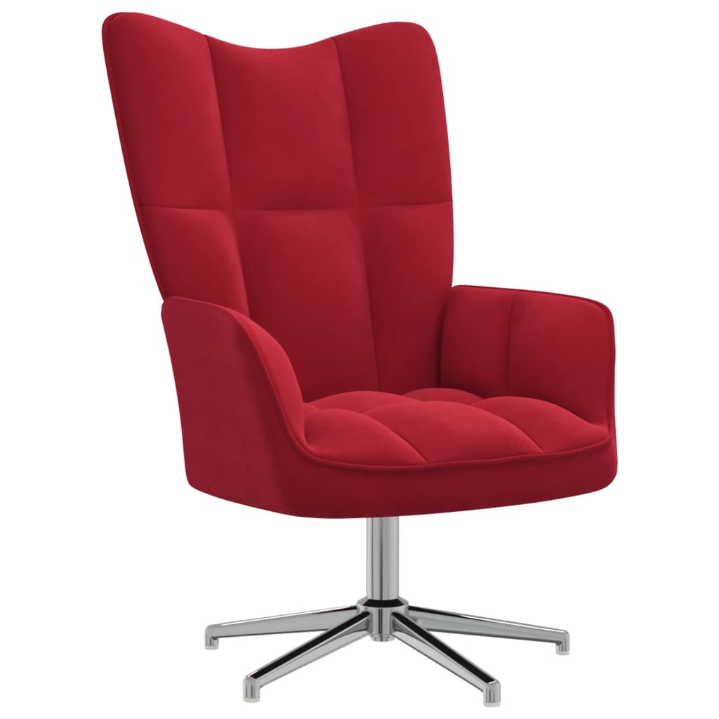 Bordó bársony pihenőszék lábtartóval