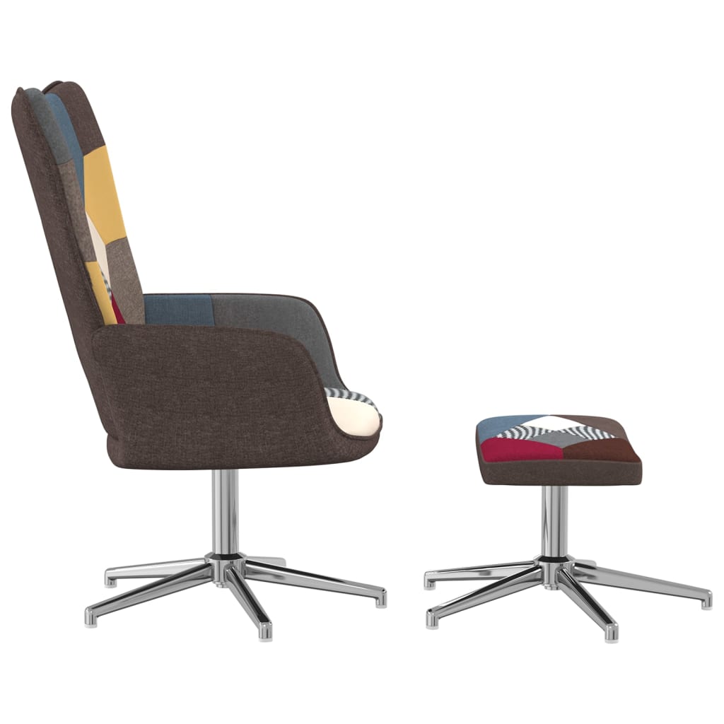 Foltvarrott szövet pihenőszék lábtartóval