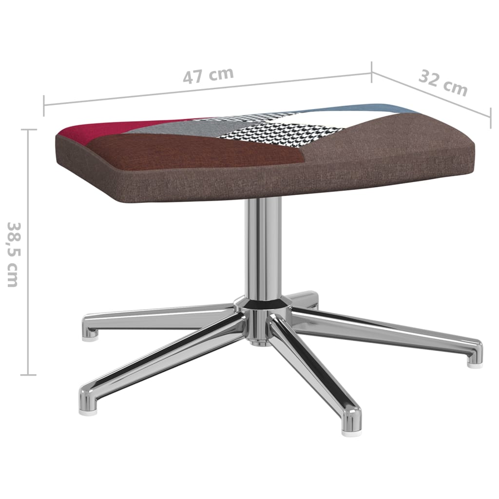 Foltvarrott szövet pihenőszék lábtartóval