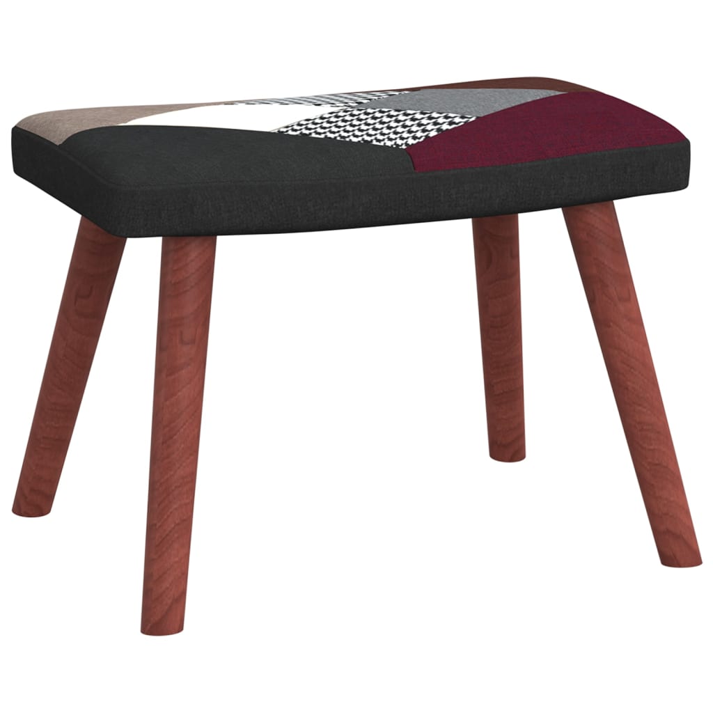 Foltvarrott szövet hintaszék lábtartóval