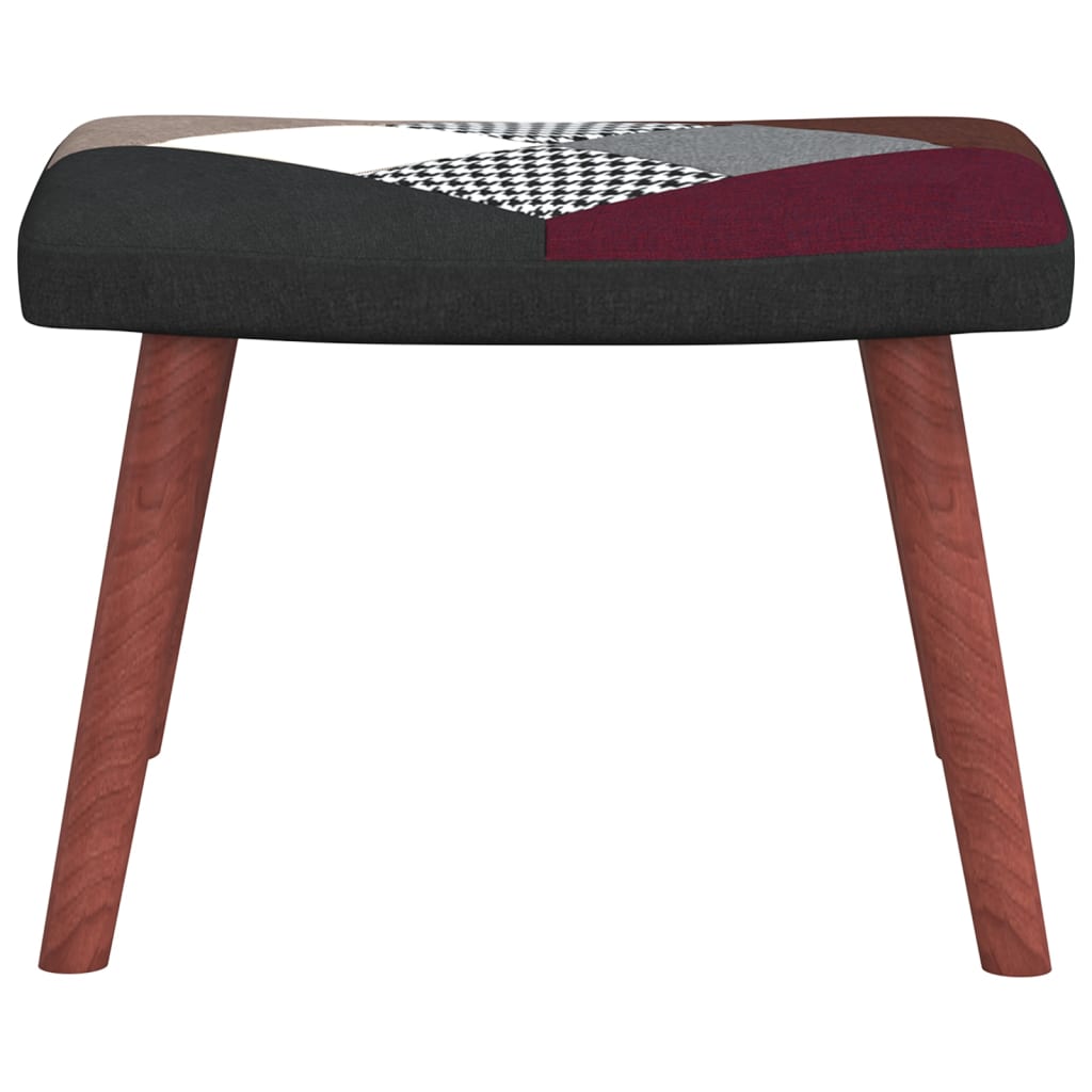 Foltvarrott szövet hintaszék lábtartóval