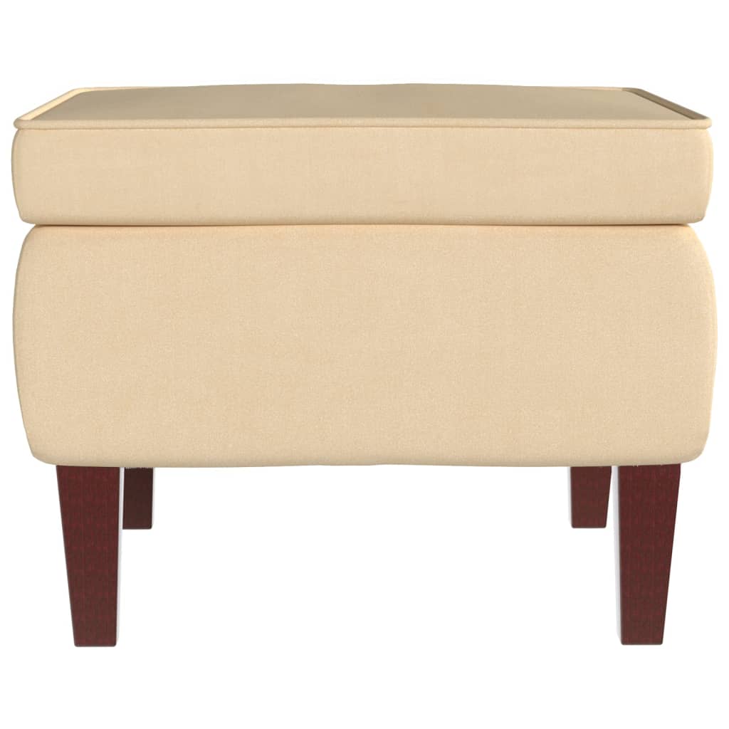 Krémszínű bársonyszék falábakkal