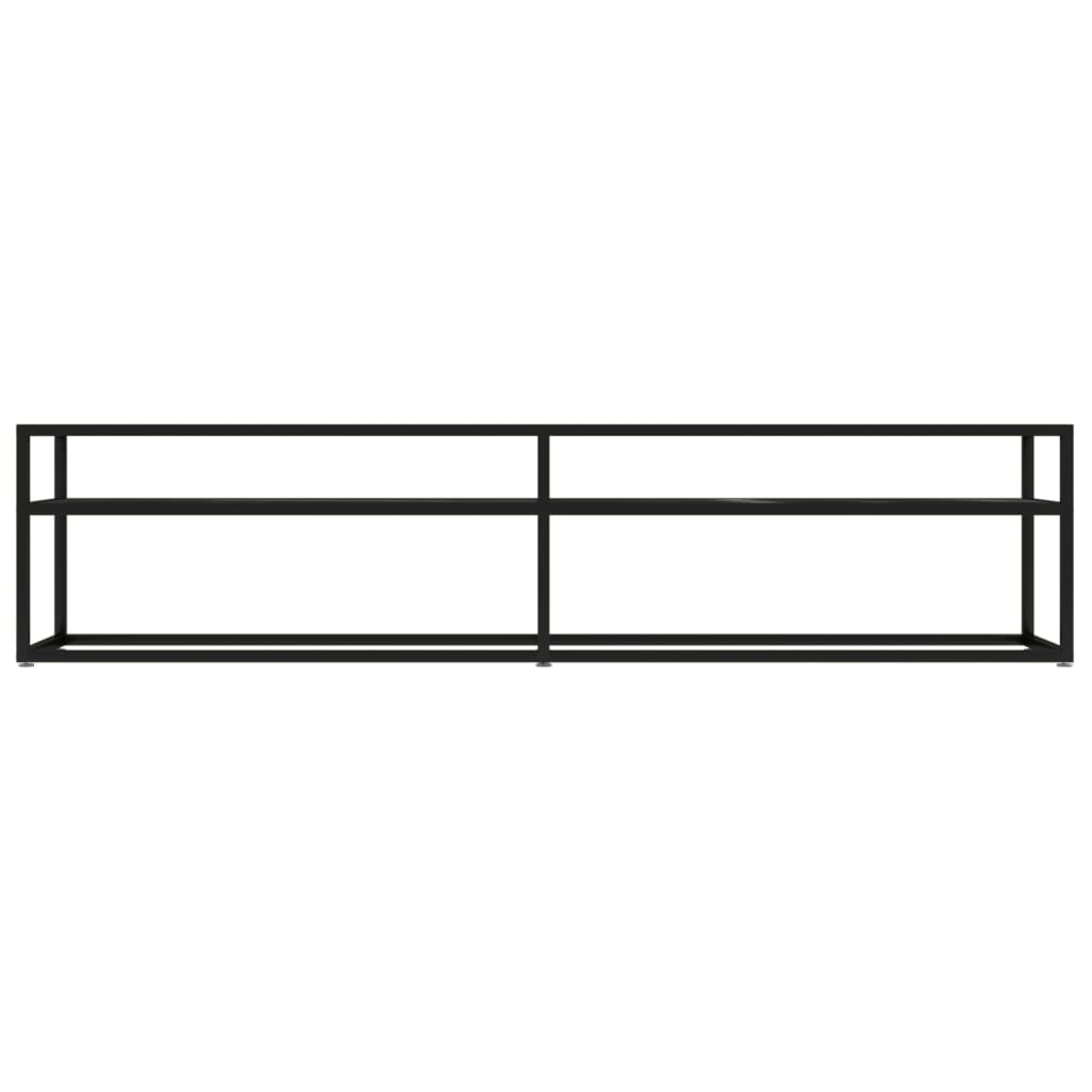 Fekete márvány színű edzett üveg tv-szekrény 180 x 40 x 40,5 cm Fekete márvány színű edzett üveg tv-szekrény 180 x 40 x 40,5 cm