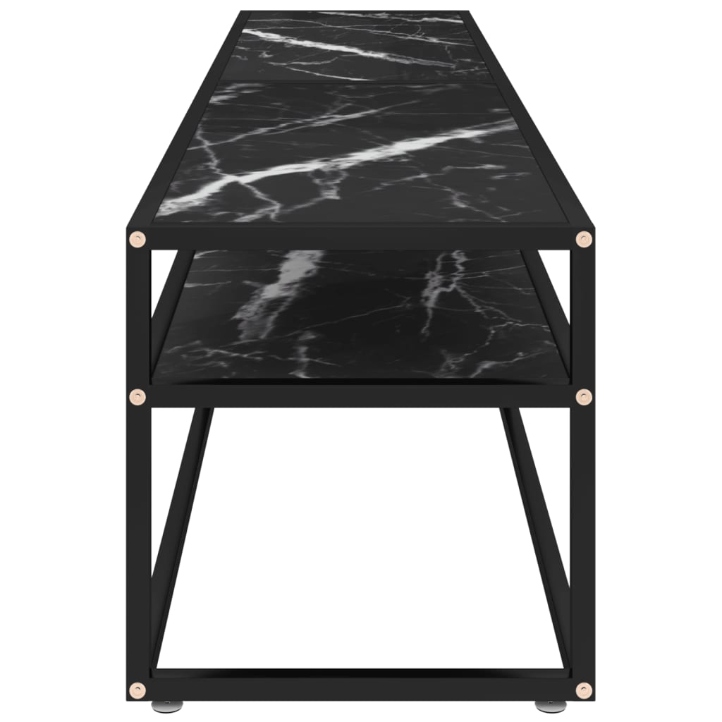 Fekete márvány színű edzett üveg tv-szekrény 180 x 40 x 40,5 cm Fekete márvány színű edzett üveg tv-szekrény 180 x 40 x 40,5 cm