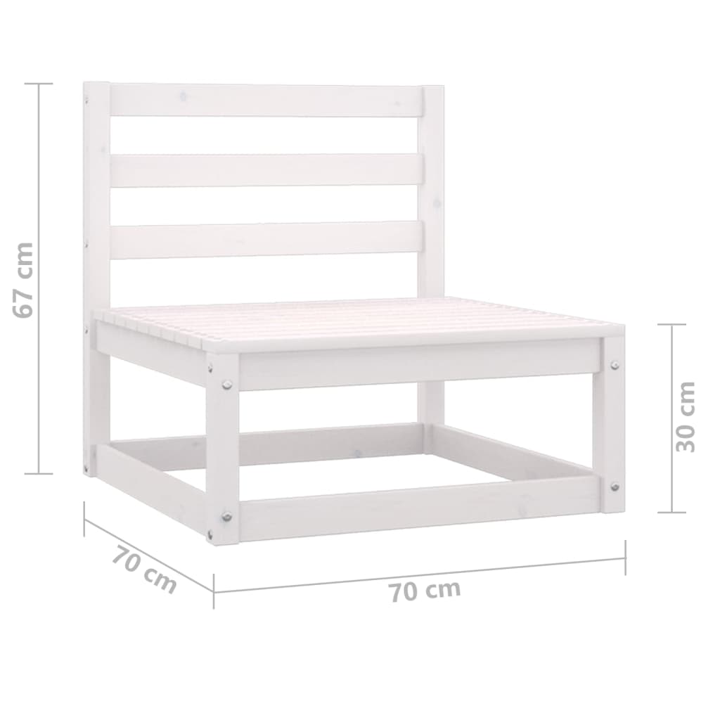 Háromszemélyes tömör fenyőfa kerti kanapé párnákkal