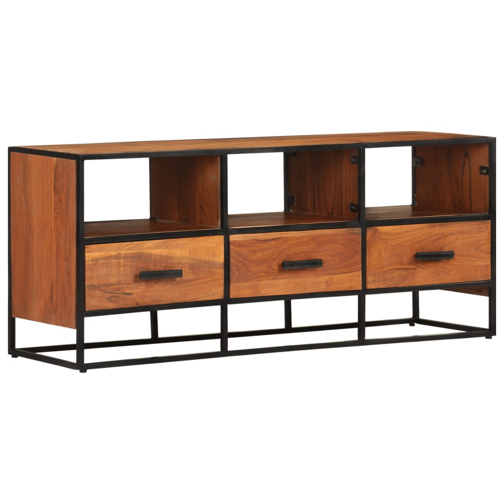 Tömör akácfa tv-szekrény 110 x 30 x 45 cm Tömör akácfa tv-szekrény 110 x 30 x 45 cm