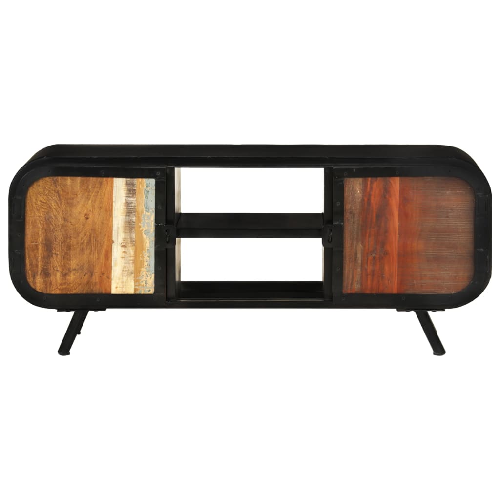Tömör újrahasznosított fa tv-szekrény 110 x 30 x 45 cm