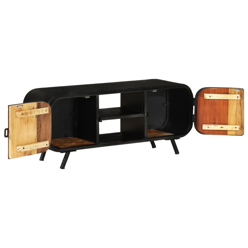 Tömör újrahasznosított fa tv-szekrény 110 x 30 x 45 cm