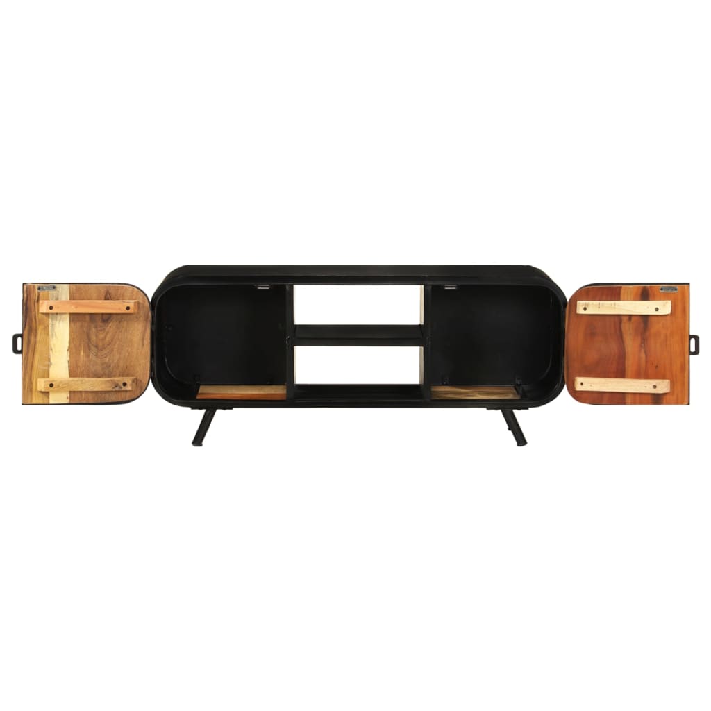 Tömör újrahasznosított fa tv-szekrény 110 x 30 x 45 cm