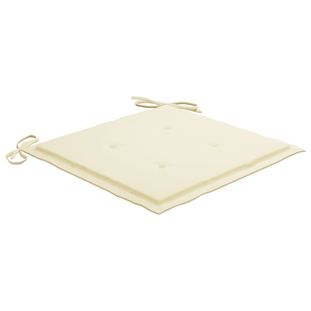 8 db összecsukható tömör akácfa kerti szék párnákkal