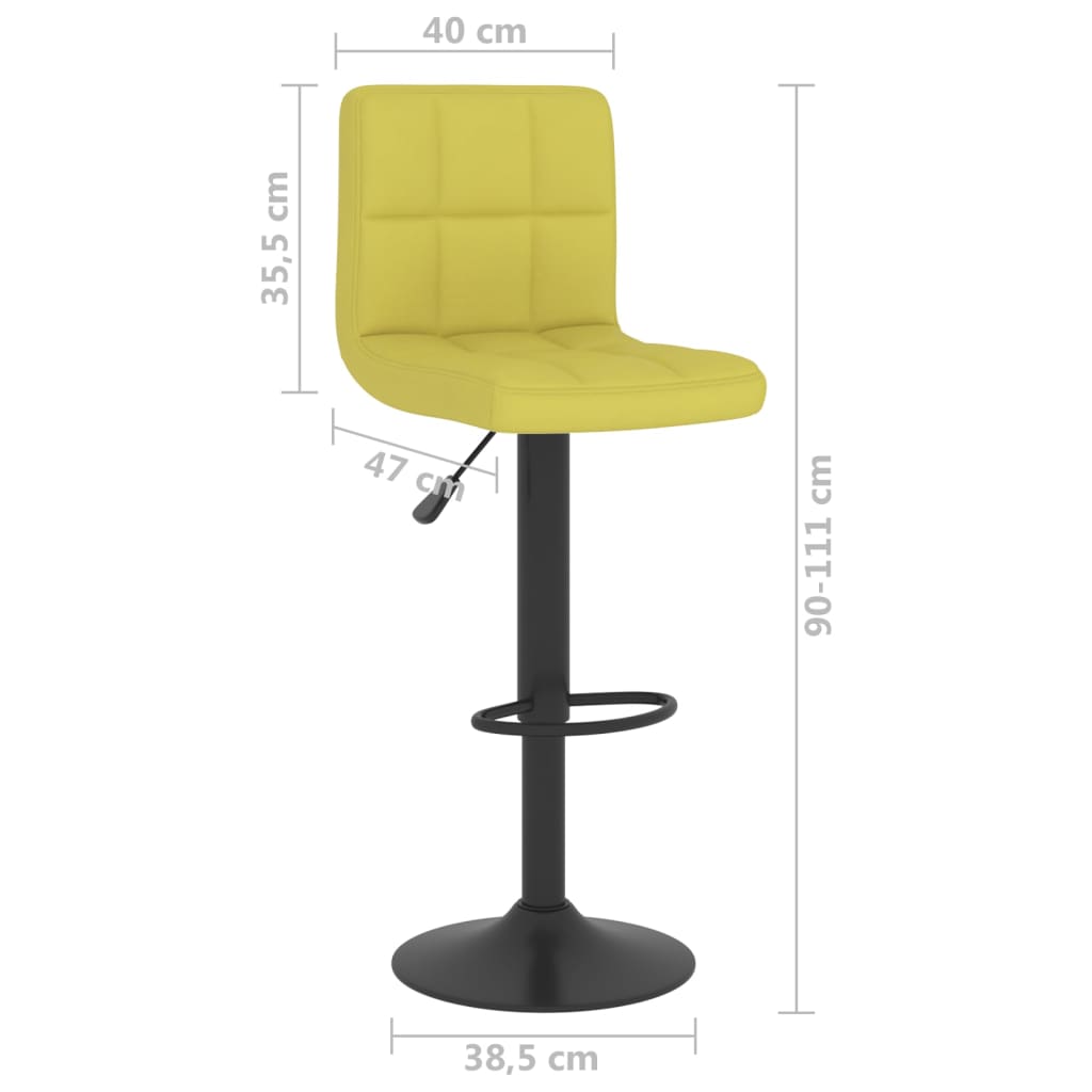 2 db zöld szövet bárszék