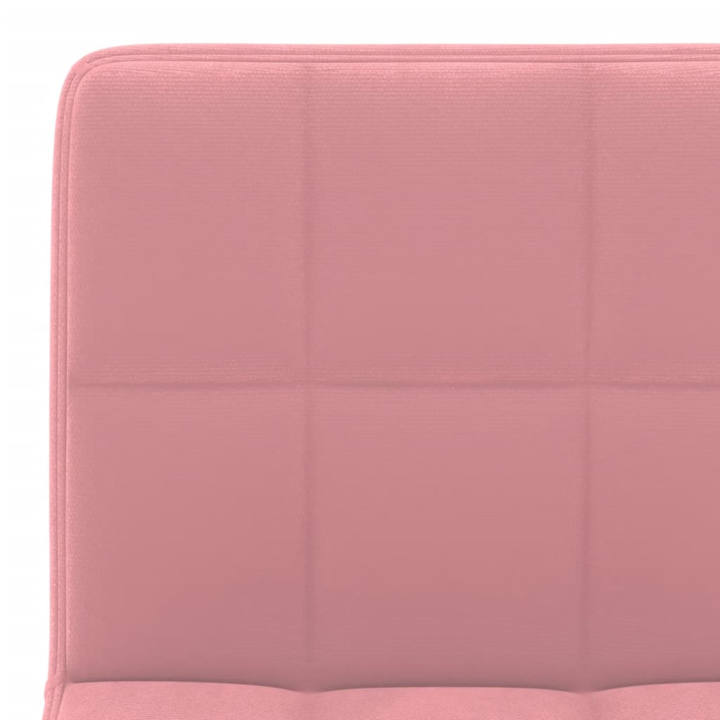 2 db rózsaszín bársony bárszék