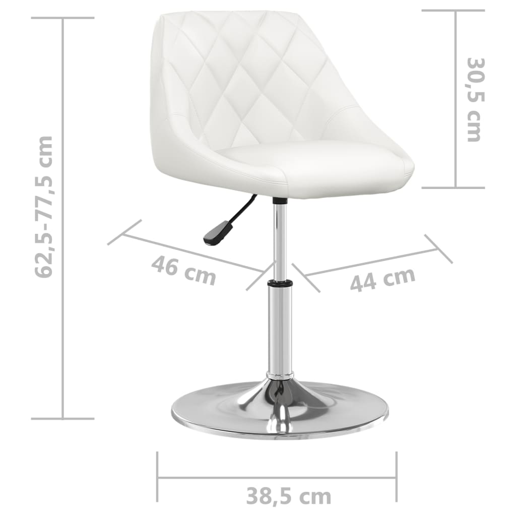 2 db fehér műbőr étkezőszék 2 db fehér műbőr étkezőszék