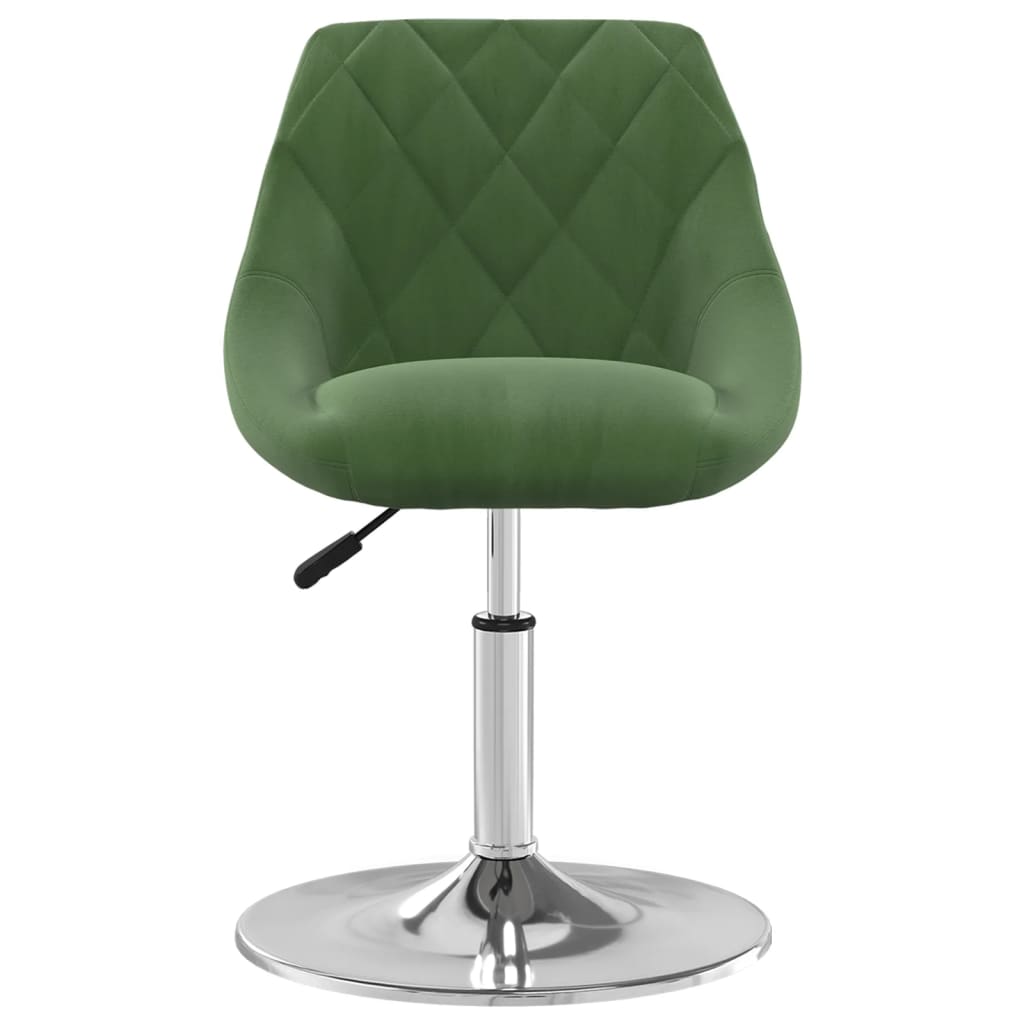 2 db sötétzöld bársony forgó étkezőszék