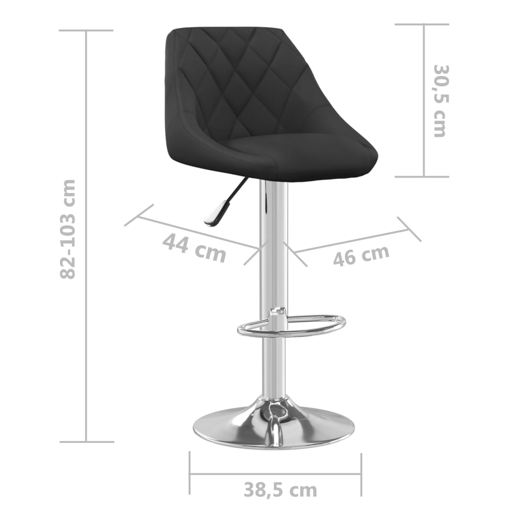 2 db fekete bársony bárszék 2 db fekete bársony bárszék