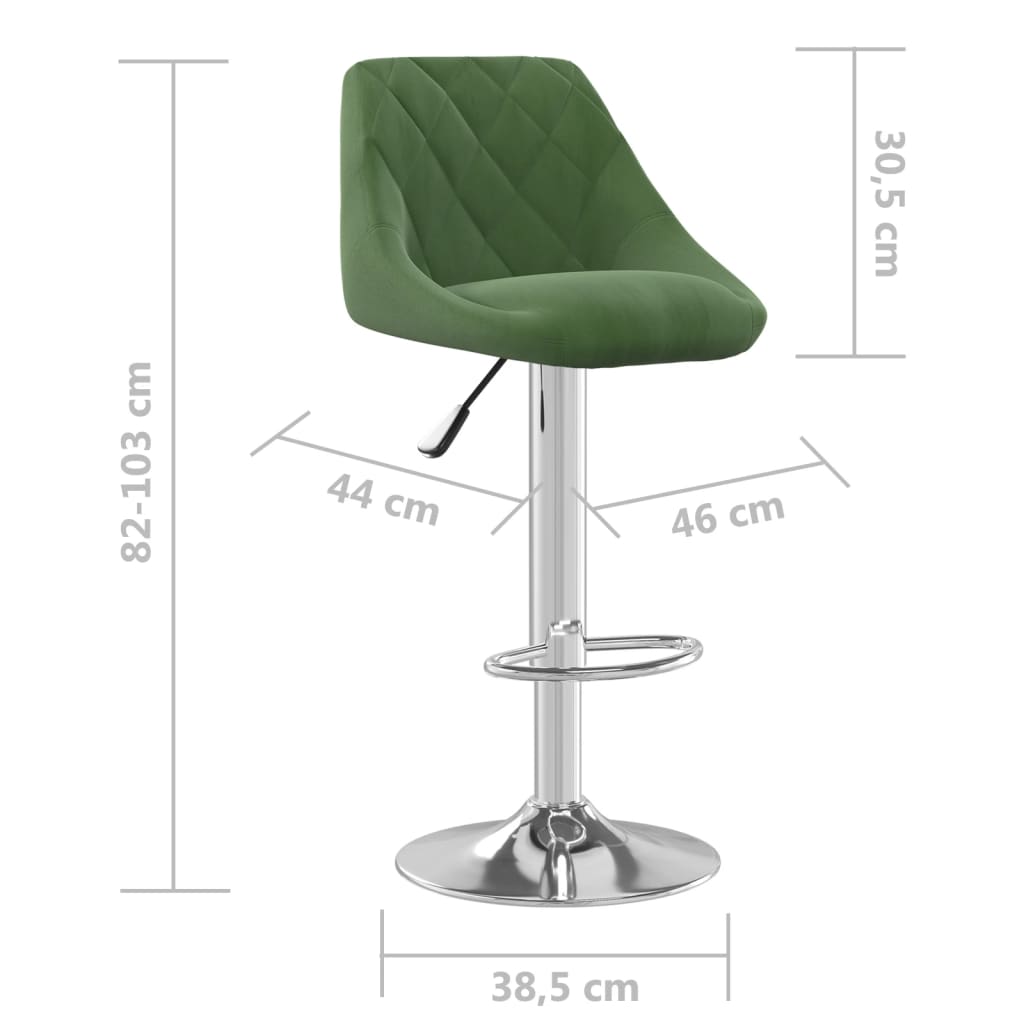 2 db sötétzöld bársony bárszék