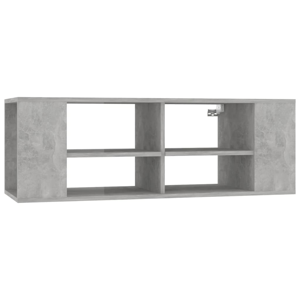Betonszürke falra szerelhető tv-szekrény 102 x 35 x 35 cm