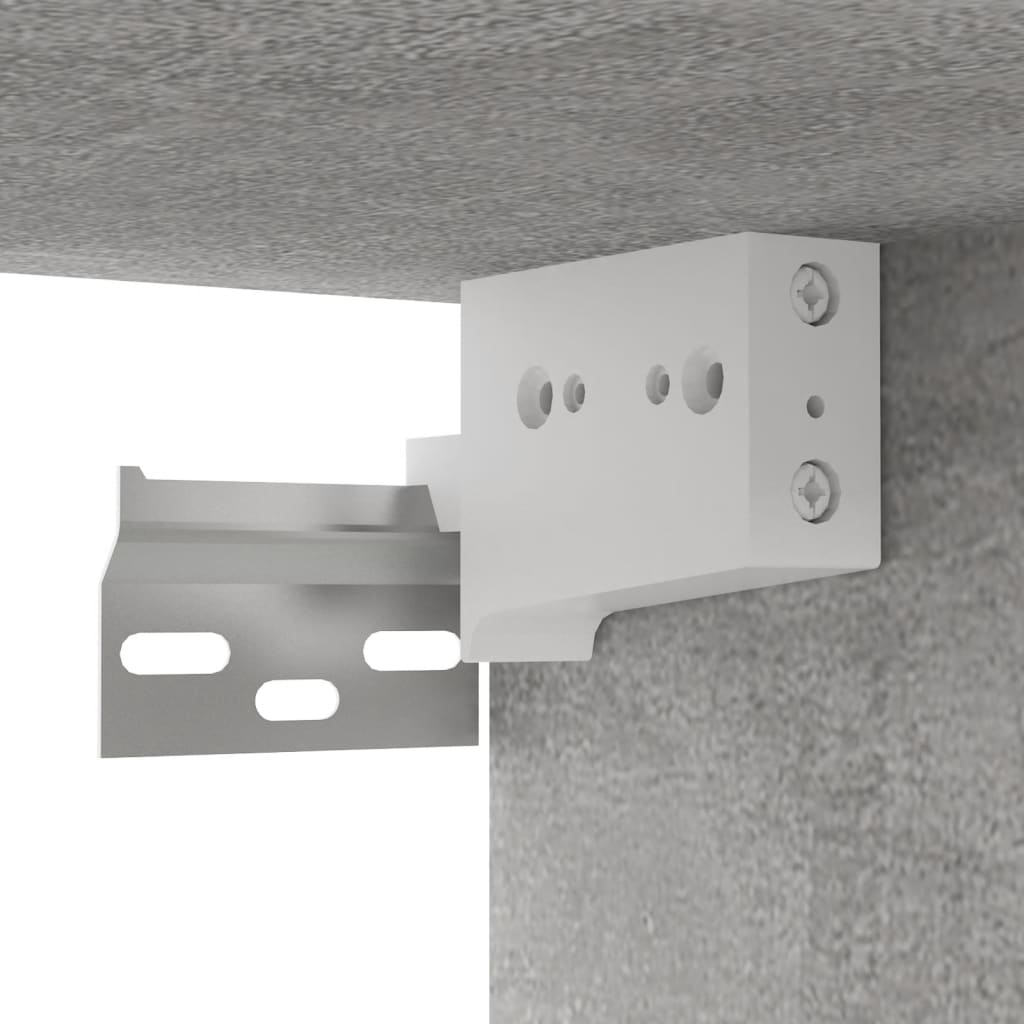 Betonszürke falra szerelhető tv-szekrény 102 x 35 x 35 cm
