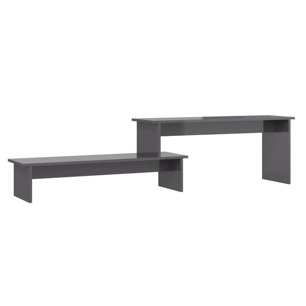 Magasfényű szürke forgácslap tv-szekrény 180 x 30 x 43 cm Magasfényű szürke forgácslap tv-szekrény 180 x 30 x 43 cm