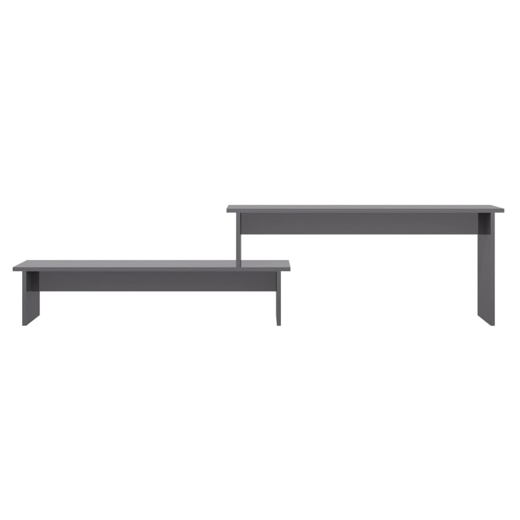 Magasfényű szürke forgácslap tv-szekrény 180 x 30 x 43 cm Magasfényű szürke forgácslap tv-szekrény 180 x 30 x 43 cm